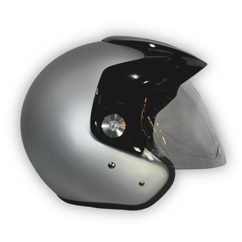Casco Zeus 507 Abierto Gris Plata