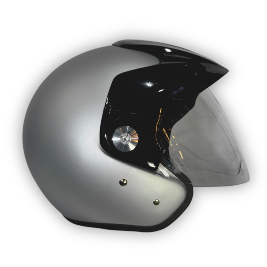 Casco Zeus 507 Abierto Gris Plata