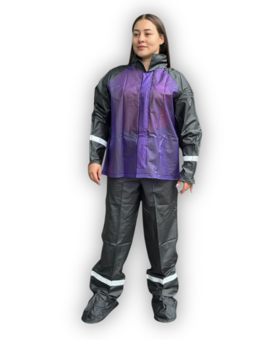Impermeable Siliconado Liso Morado