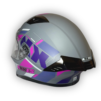 Casco AXXES 503 Gris-Fucsia Mate