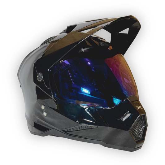 Casco X-ONE Estilo Adventure Negro Brillante