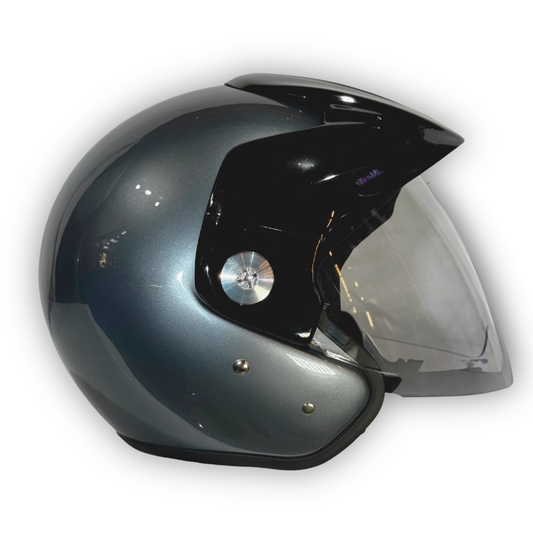 Casco Zeus 507 Abierto Gris Brillante