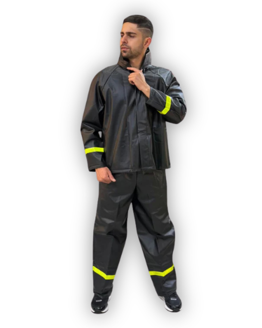 Impermeable Vulcanizado Grueso Negro