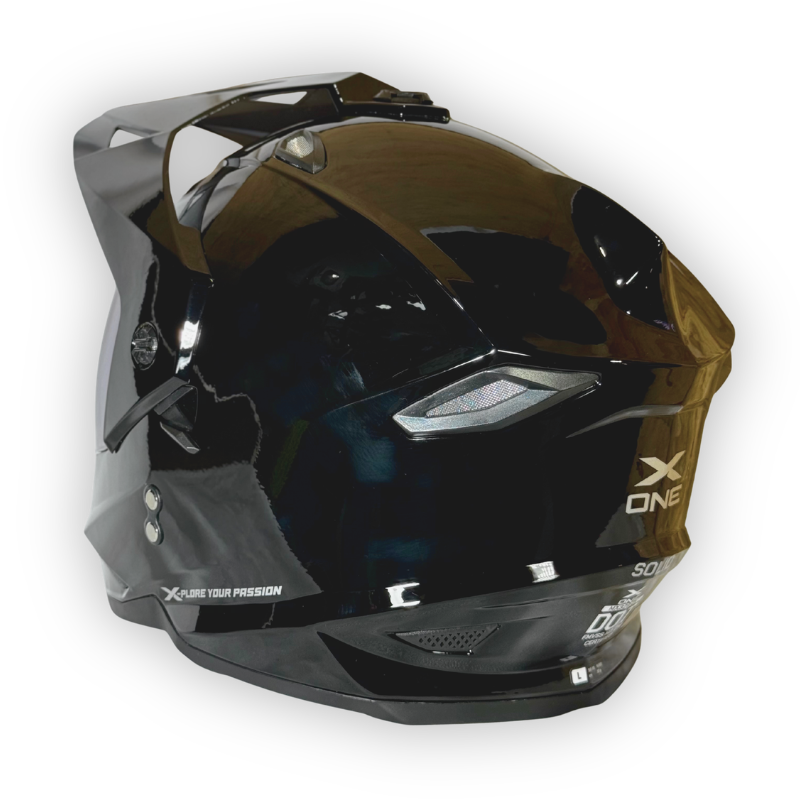 Casco X-ONE Estilo Adventure Negro Brillante
