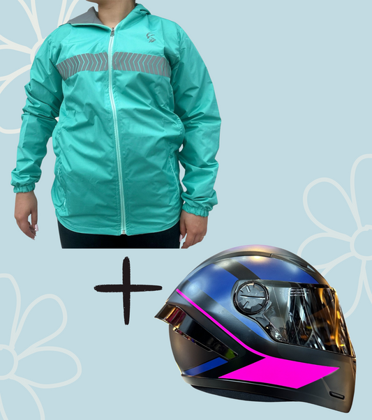 COMBO CHAQUETA DOBLE FAZ + CASCO ICH 501
