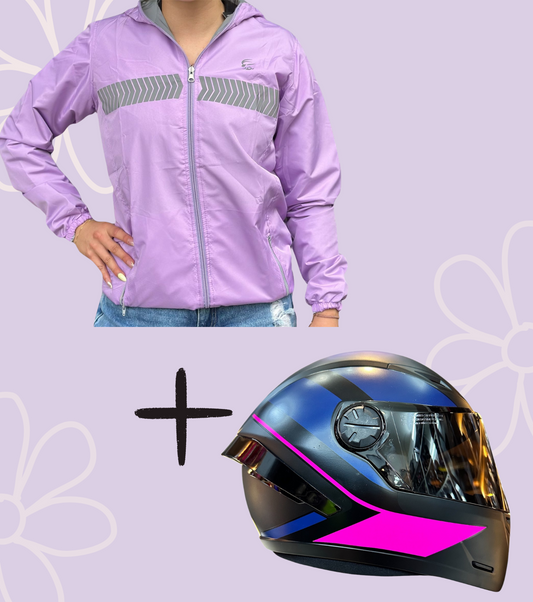 COMBO CHAQUETA DOBLE FAZ + CASCO ICH 501
