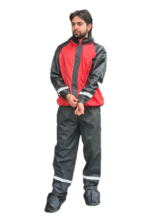 IMPERMEABLE SILICONADO RESORTADO ROJO