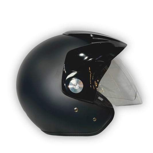 Casco Zeus 507 Abierto Negro Mate