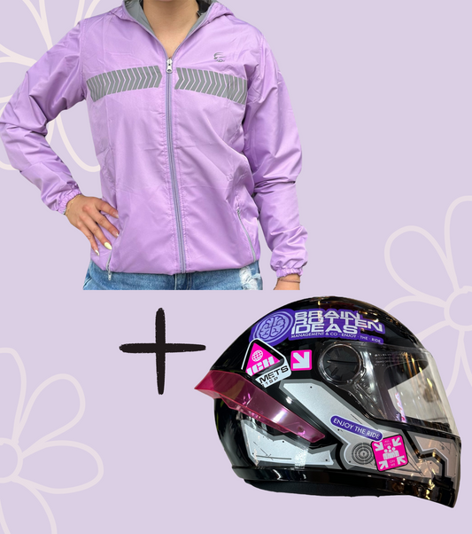 COMBO CHAQUETA DOBLE FAZ + CASCO ICH 501