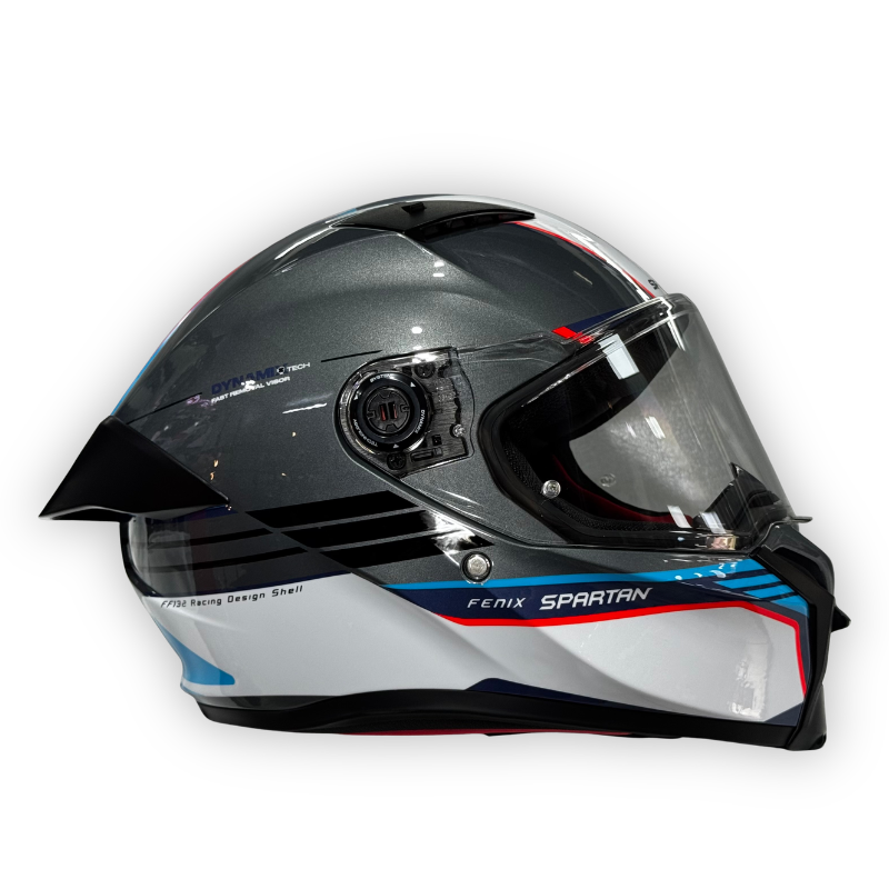 Casco SPARTAN FENIX Gris-Blanco Brillante