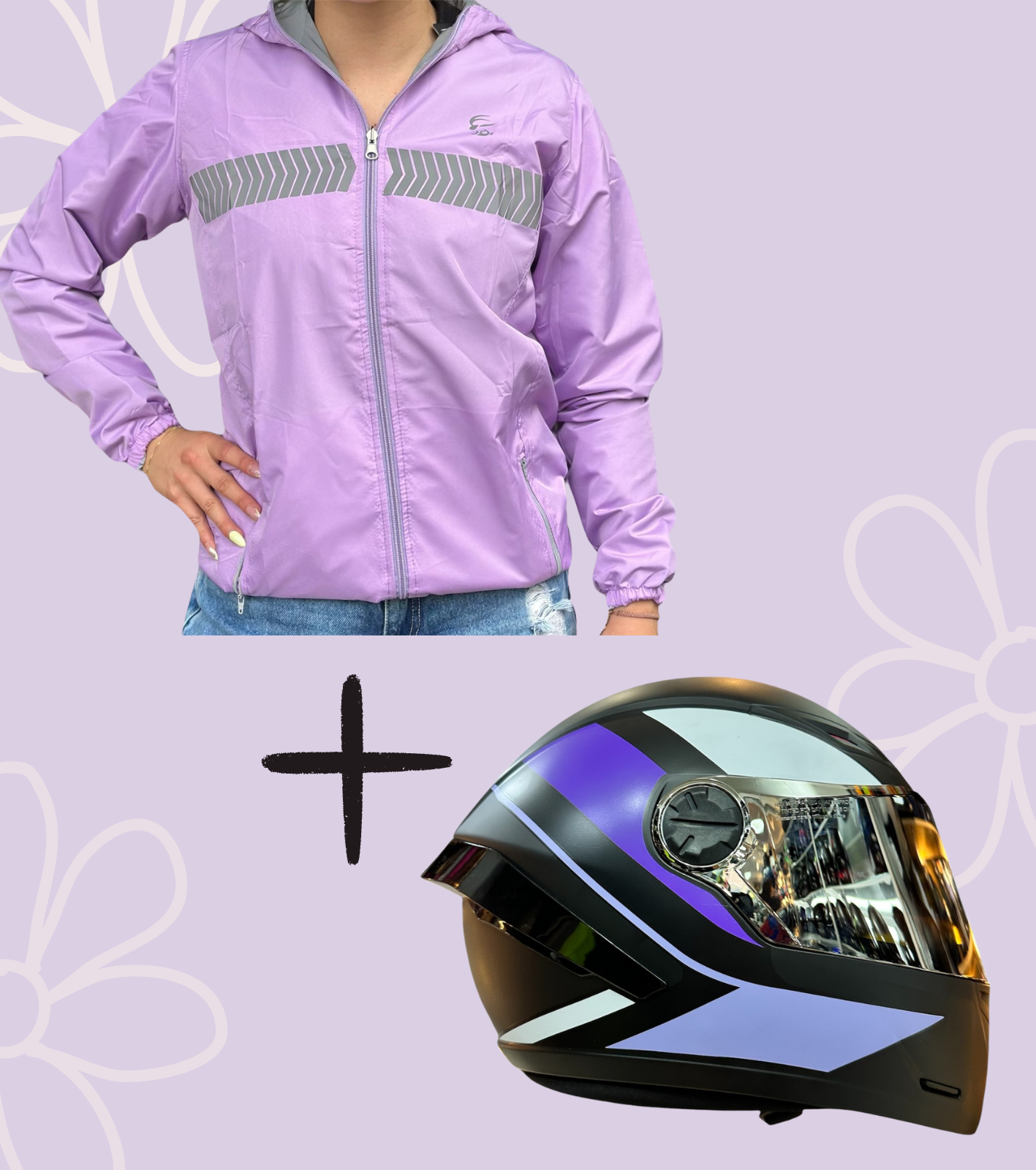 COMBO CHAQUETA DOBLE FAZ + CASCO ICH 501