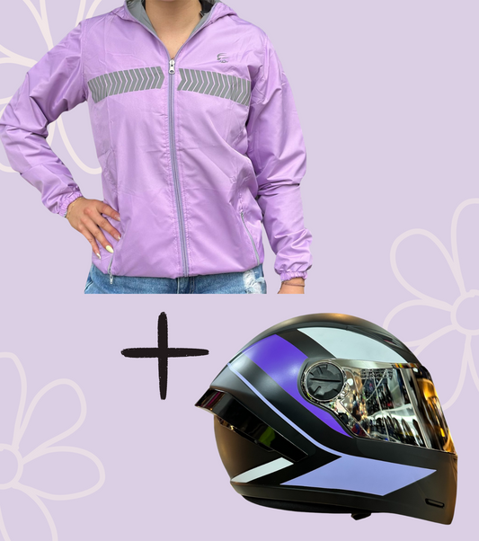 COMBO CHAQUETA DOBLE FAZ + CASCO ICH 501