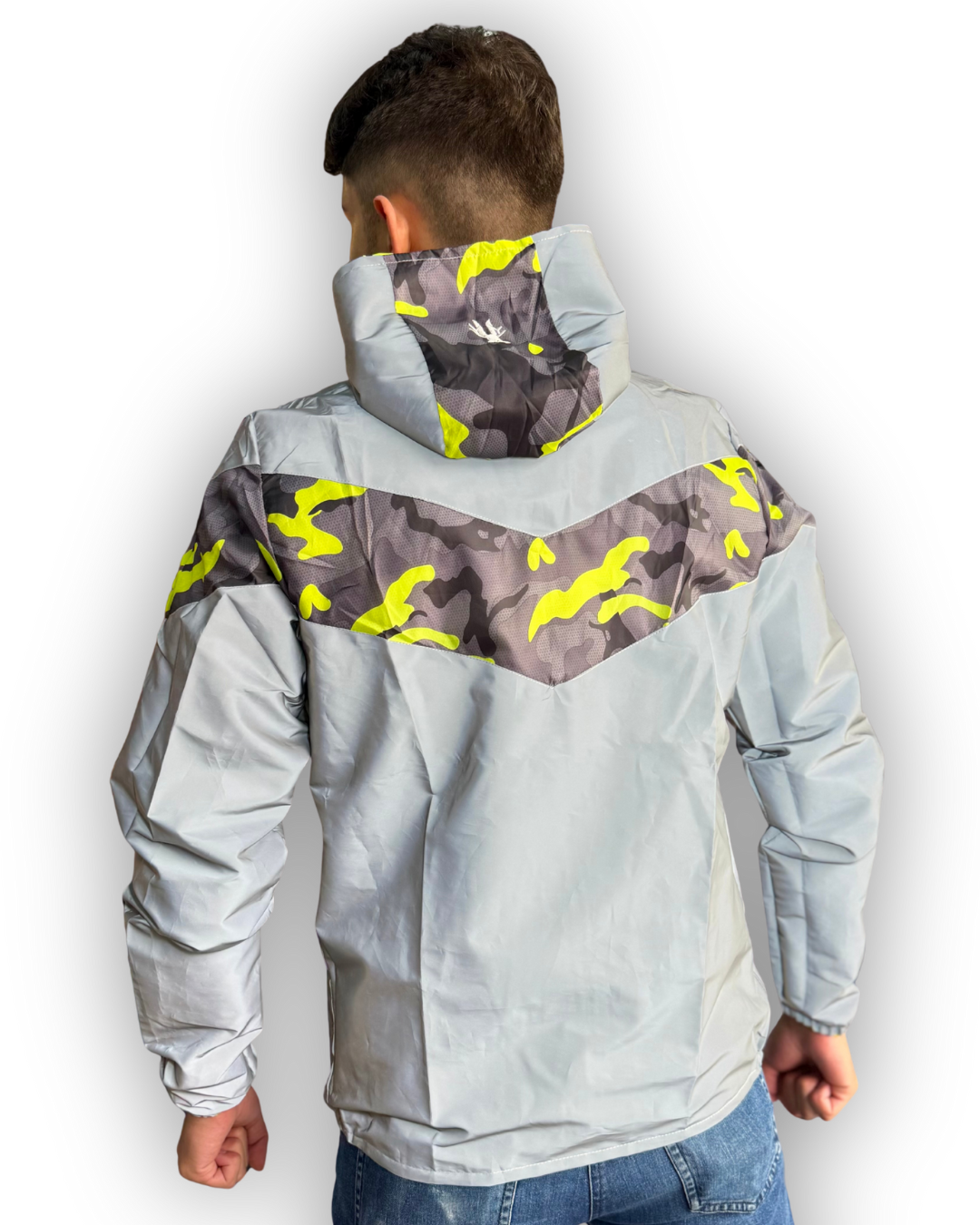 Chaqueta Reflectiva Doble Faz Camuflada verde-Gris