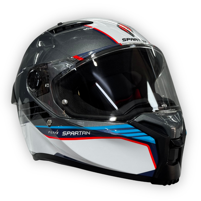 Casco SPARTAN FENIX Gris-Blanco Brillante