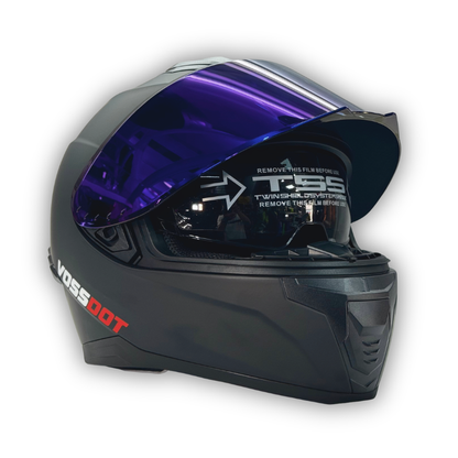 Casco VOSSDOT HF-703DV Negro Mate