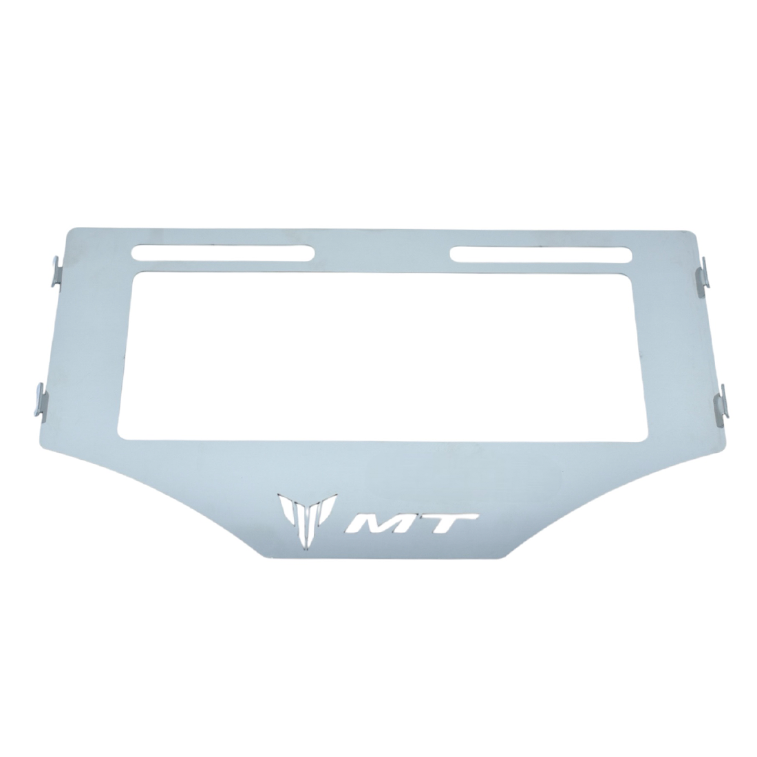 PORTA PLACA EN ACERO MT