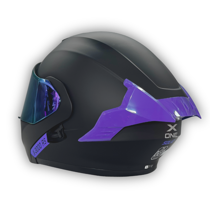 Casco X-ONE X-3000 RS Negro - Morado Abatible