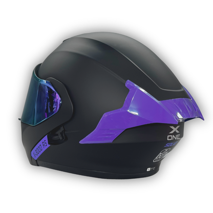 Casco X-ONE X-3000 RS Negro - Morado Abatible