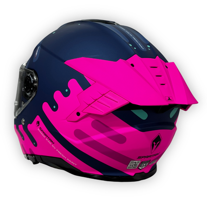 Casco SPARTAN HAWK EVO SV Fucsia-Azul Fresh Paint Mate