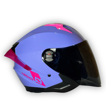Casco X-SPORTS 705 Abierto Lila Brillante