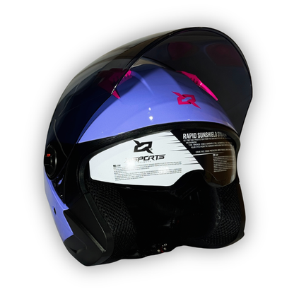 Casco X-SPORTS 705 Abierto Lila Brillante