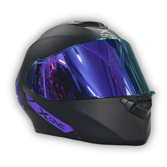 Casco X-ONE X-3000 RS Negro - Morado Abatible