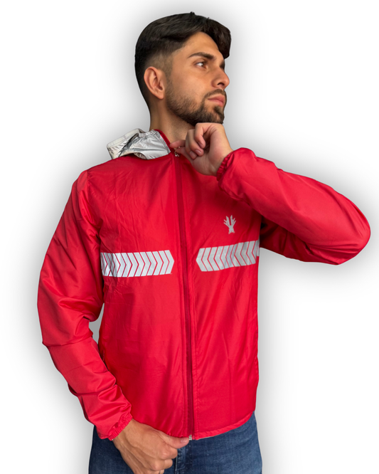 Chaqueta Reflectiva Doble Faz Roja