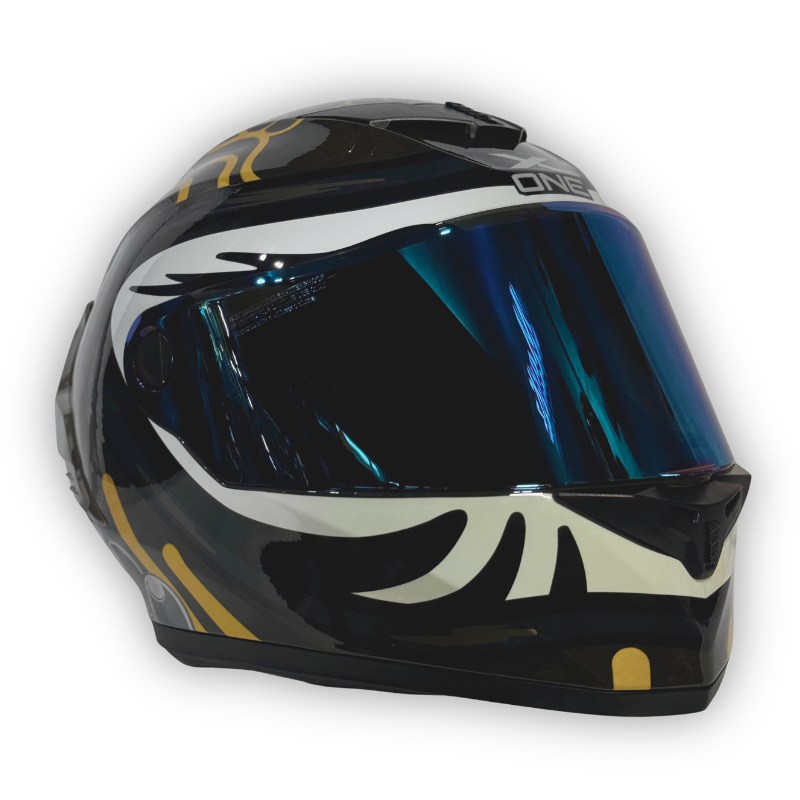 Casco X-ONE X-500 RS Dragon Negro - Amarillo