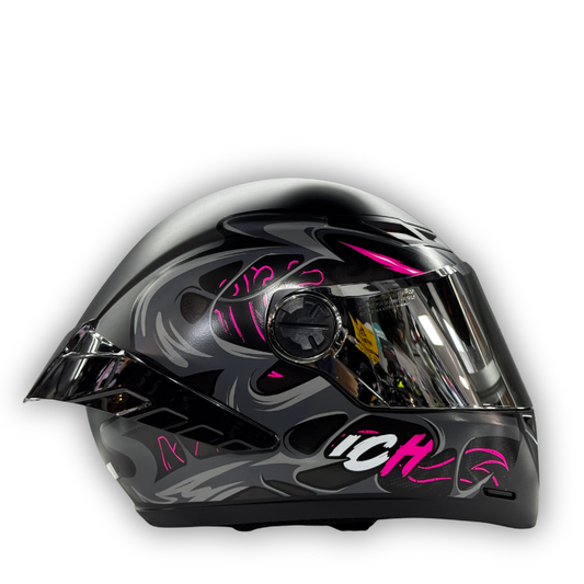 Casco Integral ICH 501 Negro-Fucsia SP