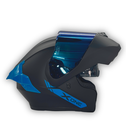 Casco X-ONE X-3000 RS Negro - Azul Abatible