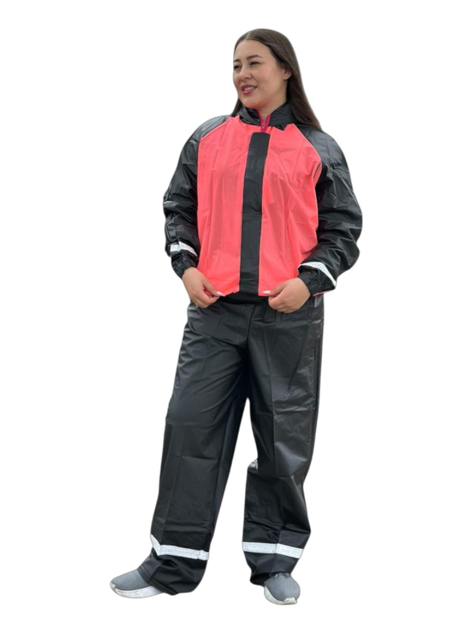 Impermeable Siliconado Resortado Fucsia