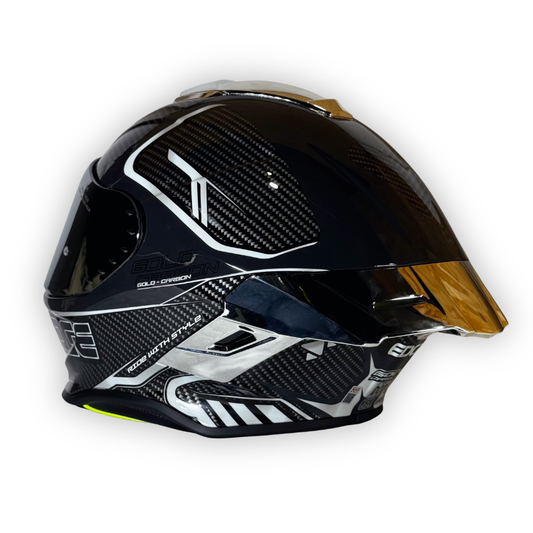 Casco EDGE Shanghai GOLDEX Plateado Brillante