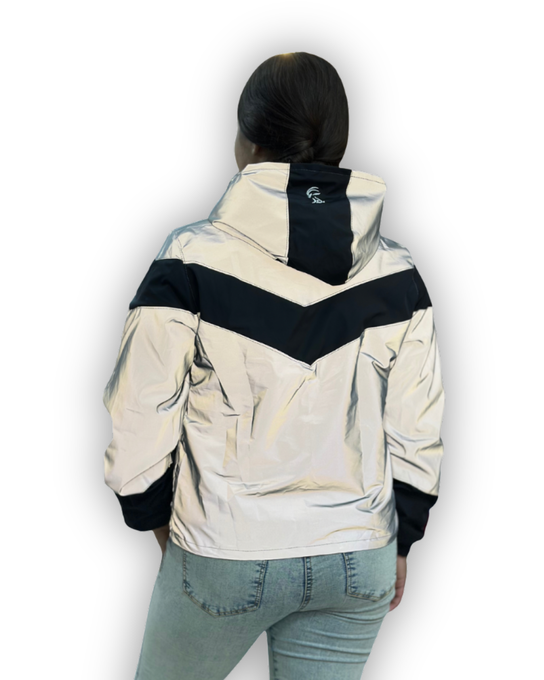 Chaqueta Reflectiva Perchada Negra Dama