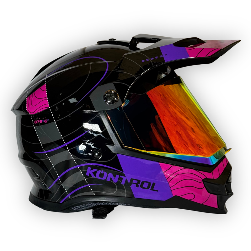 Casco KONTROL Multipropósito Negro - Fucsia