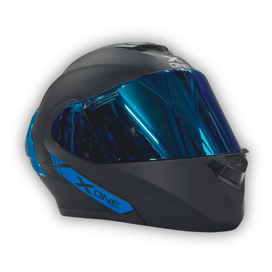 Casco X-ONE X-3000 RS Negro - Azul Abatible