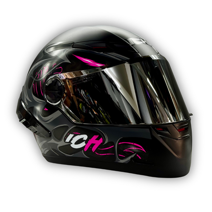 Casco Integral ICH 501 Negro-Fucsia SP