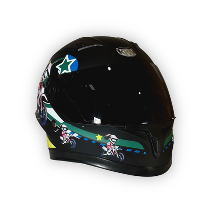 Casco Infantil KRM Biker Negro Mate