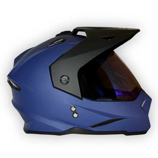 Casco X-ONE Estilo Adventure Azul Mate