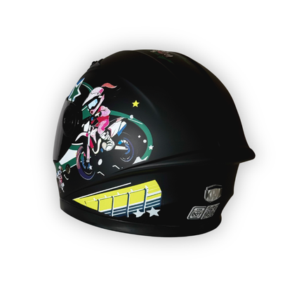 Casco Infantil KRM Biker Negro Mate
