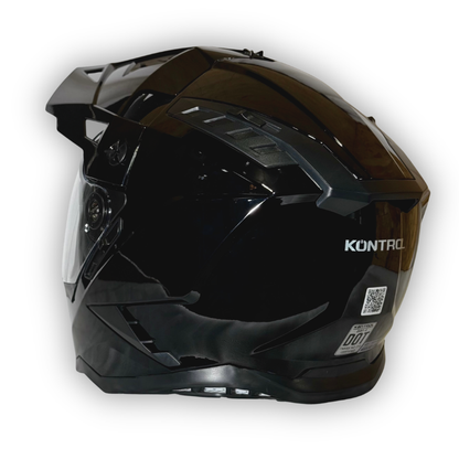 Casco KONTROL Multipropósito Gafas Internas Negro Brillante