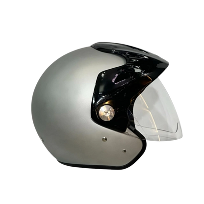 CASCO ZEUS ABIERTO GRIS PLATA MATE