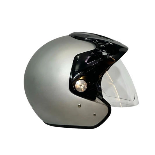 CASCO ZEUS ABIERTO GRIS PLATA MATE