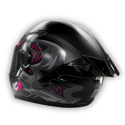 Casco Integral ICH 501 Negro-Fucsia SP