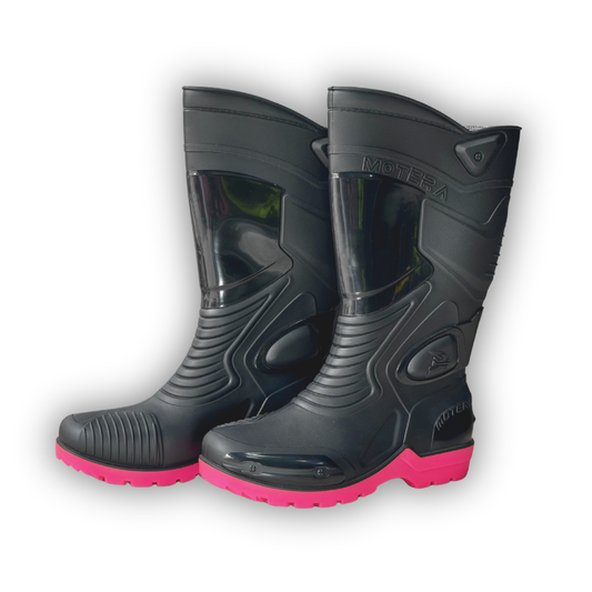 Botas De Caucho Impermeable Suela Fucsia