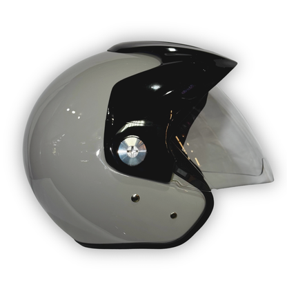 Casco Zeus 507 Abierto Gris Brillante