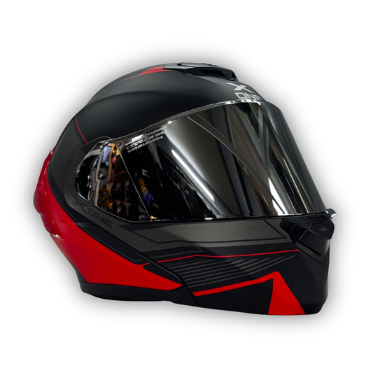 Casco X-ONE X-3000 RS Negro - Rojo Abatible