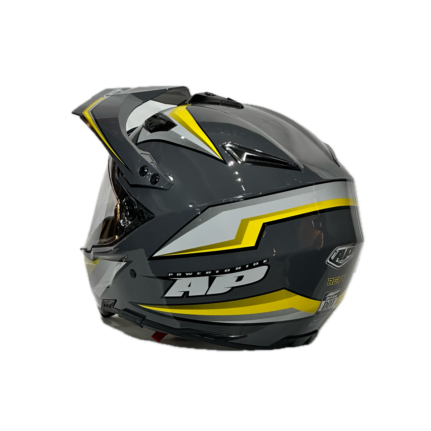 CASCO MULTIPROPOSITO AP28 GRIS - AMARILLO