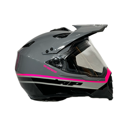 CASCO MULTIPROPOSITO AP28 GRIS - FUCSIA