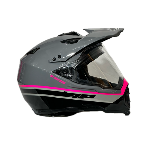 CASCO MULTIPROPOSITO AP28 GRIS - FUCSIA