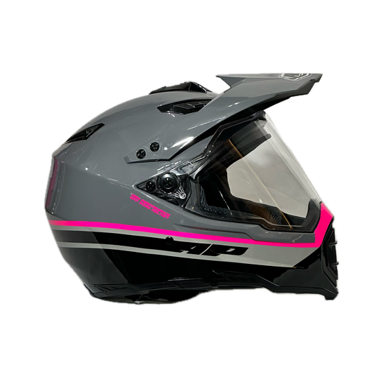 CASCO MULTIPROPOSITO AP28 GRIS - FUCSIA